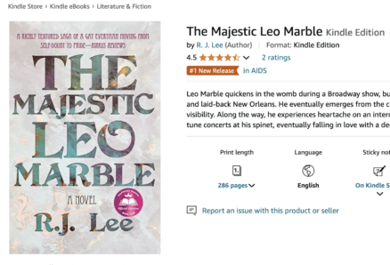 Screen capture showing The Majestic Leo Marble at #1 on Amazon!